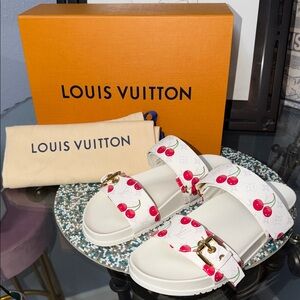 Louis Vuitton LV x TM Cherries Bom Dia Slide